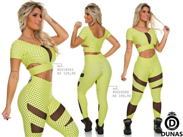 Legging PIN UP Tule/poa amarelo
