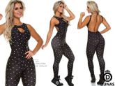 Macacão Pin Up estrela amarela
